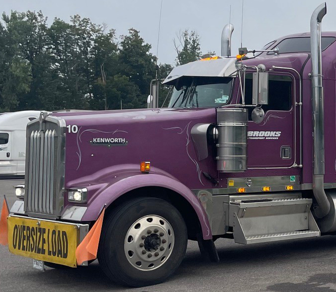 Truck cab with Brooks logo on door