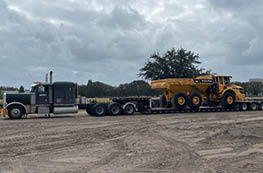 seven axle RGN -Rock truck